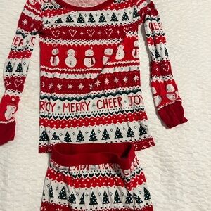 Little Sleepies Red and White Holiday Pajama Set